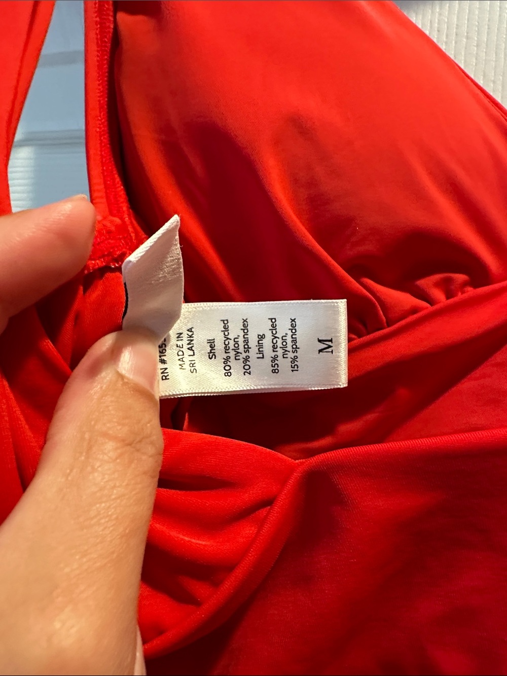 Andie Mykonos Red One-Piece Plunge Bathing Suit M Swimsuit - Picture 10 of 10